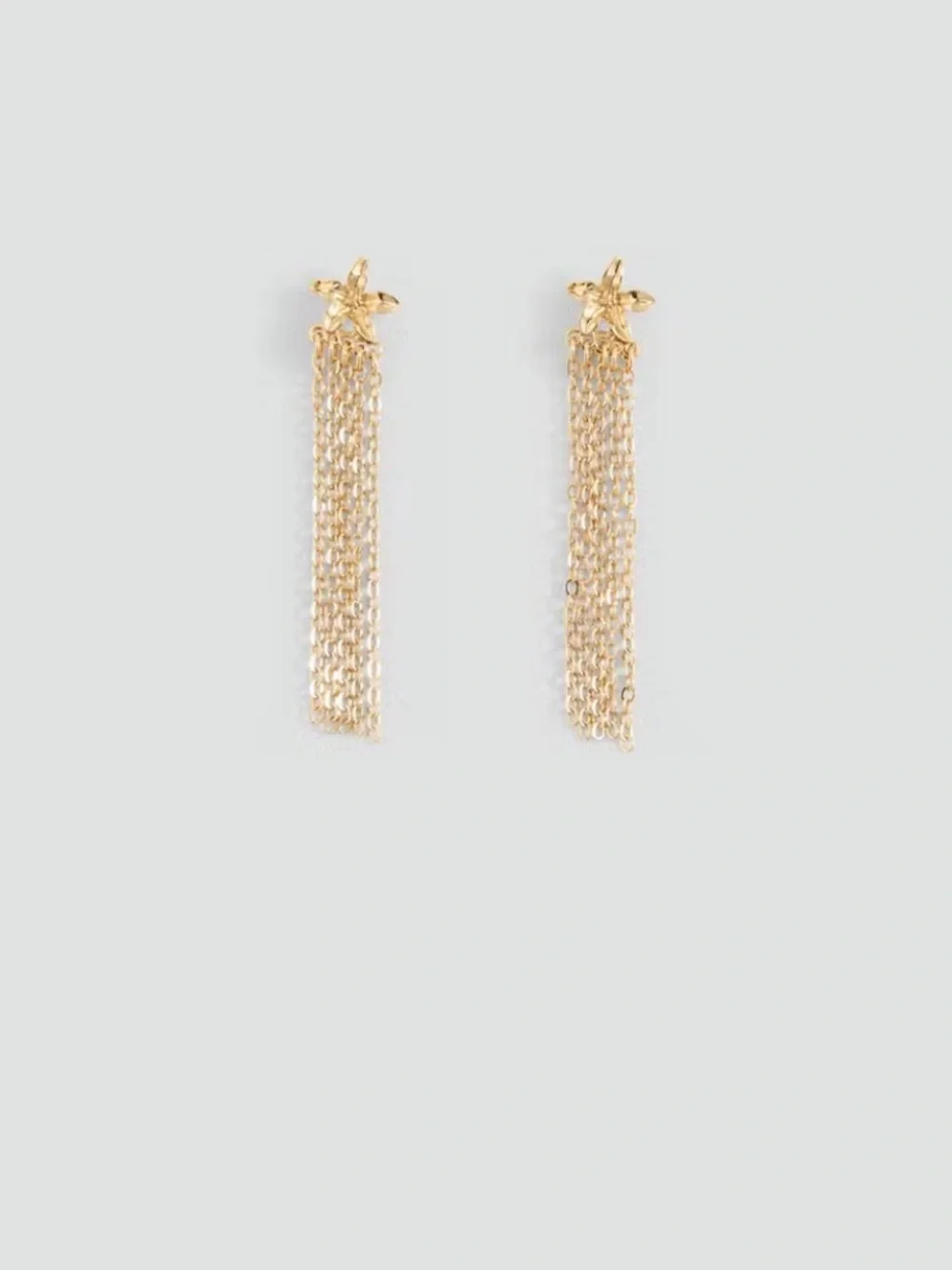 Mango FLOWER DESIGN CASCADE EARRINGS